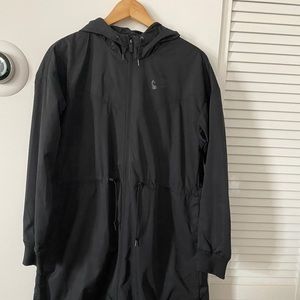 Nike long rain jacket black